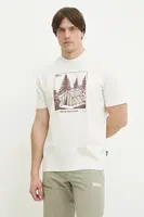 Tričko Jack Wolfskin Freeroamer béžová barva, s potiskem, A63860