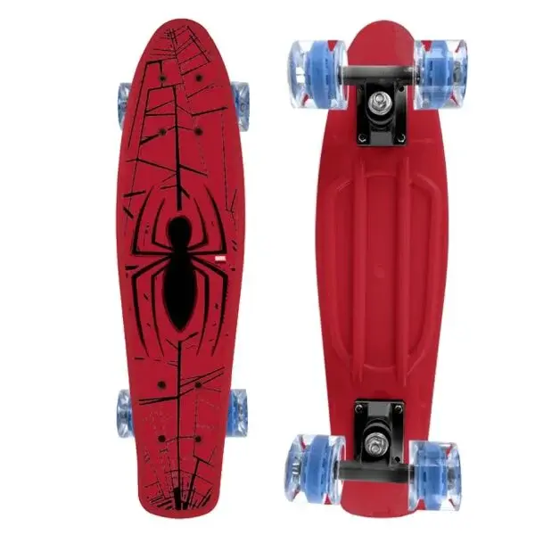 Disney SPIDERMAN Skateboard (fishboard), červená, veľkosť