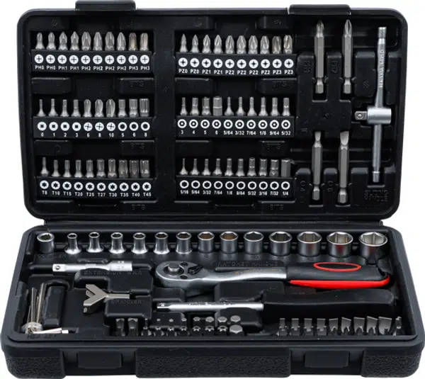 BGS Do it yourself Gola sada 1/4", 6hranné hlavice, s bity, 130 dílů