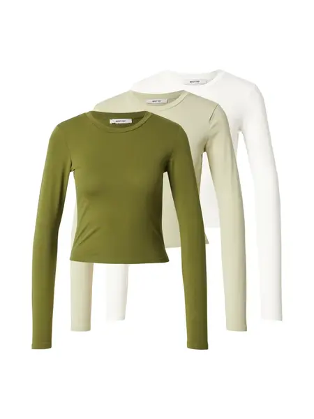 ABOUT YOU Tričko 'Lotti'  béžová / kaki / šedobiela