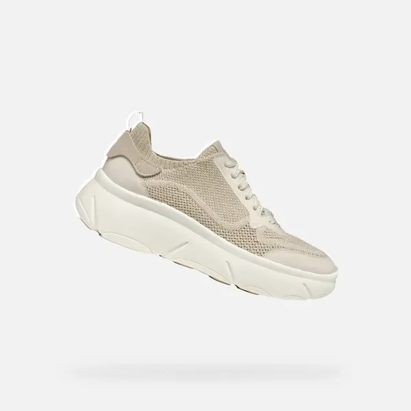 Beige women's sneakers Geox Nebula 2.0 X - Women's