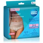 Canpol babies Pants With Postpartum Pad popôrodné nohavičky jednorazové 2v1 L/XL 5 ks