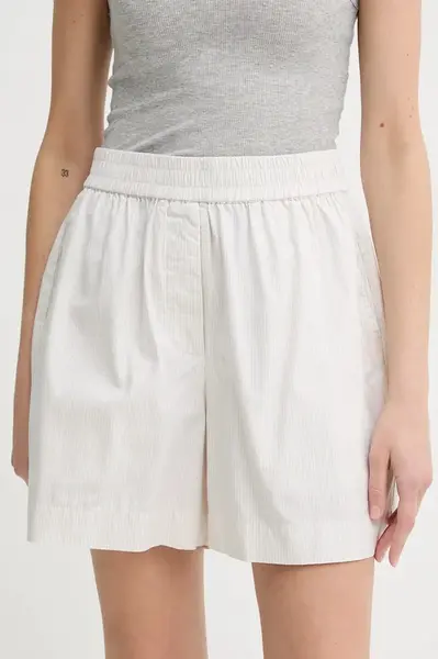 Bavlněné šortky Herskind Alma dámské, béžová barva, vzorované, high waist, 5564172