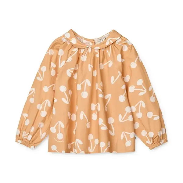 Dětská bavlněná halenka Liewood Rhea Printed Top oranžová barva, vzorovaná, LW19917