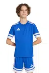 Dětské tričko adidas Performance modrá barva, s potiskem, JJ0054