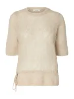 SELECTED Sveter 'SLFMayer'  piesková