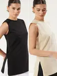 Trendyol Top  tmelová / čierna