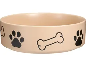 Miska pro mazlíčky 850 ml, motiv tlapka a kost