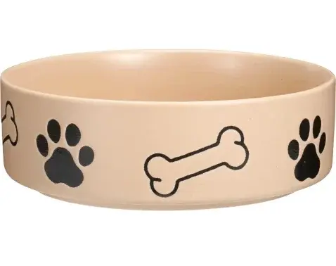 Miska pro mazlíčky 850 ml, motiv tlapka a kost