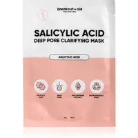 breakout + aid Salicylic Acid Deep Pore Clarifying Mask plátenná maska s kyselinou salicylovou 34 g