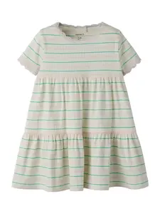 NAME IT Šaty  krémová / zelená / rosé