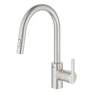 Grohe Feel drezová batéria s vyťahovacou spŕškou, 2 prúdy supersteel 31486dc1 G31486DC1