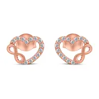 Brilio Silver Půvabné pozlacené náušnice srdíčka EA359R