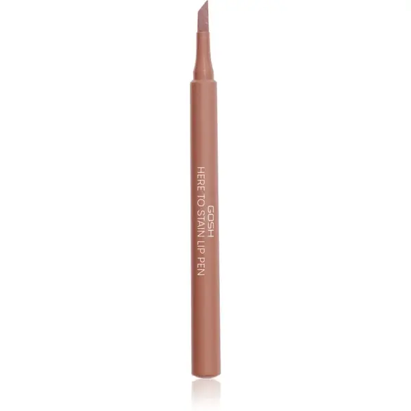 GOSH COPENHAGEN Here To Stain Lip Pen fix na rty pro dlouhotrvající efekt odstín 004 Mocha Stain 1 ml