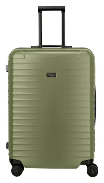 Stredný škrupinový kufor Titan Overseas M plus Forest green