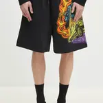 Bavlněné šortky Marcelo Burlon County Flame Comfy Sweatshort Black Red