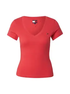 Tommy Jeans Tričko  červená
