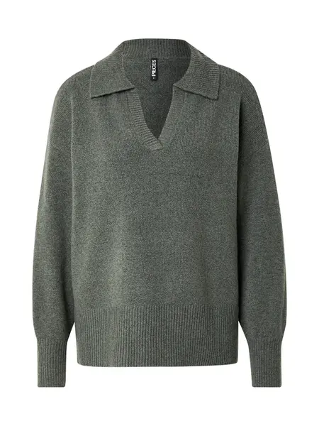 PIECES Sveter 'PCMALOU'  tmavosivá