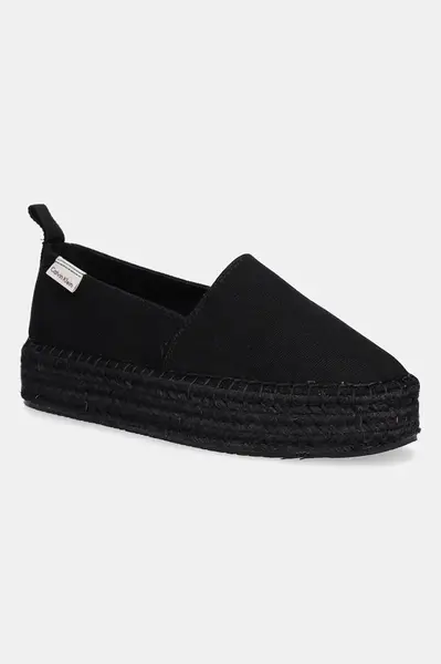 Espadrilky Calvin Klein Jeans PLATFORM ESPADRILLE ML CS černá barva, na platformě, YW0YW01871