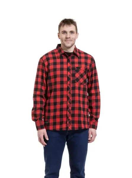 Meatfly pánská košile Kurt Black / Red | Černá | Velikost XL