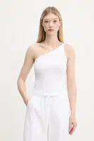 Top Abercrombie & Fitch bílá barva, KI139-5396