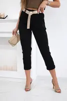 Kesi Włoski Punto nohavice s opaskom čierny