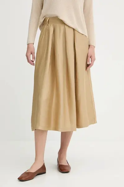 Sukně s příměsí lnu La Petite Française JOSEPHINE