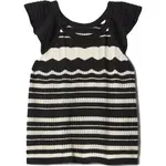 GAP V-CROCHET Dievčenské tričko, čierna, veľkosť