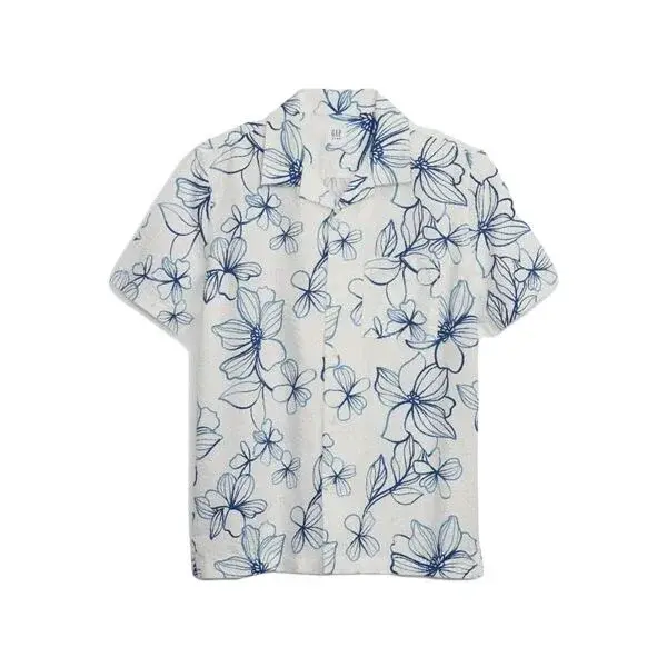 GAP SS SEERSUCKER Chlapčenská košeľa, biela, veľkosť