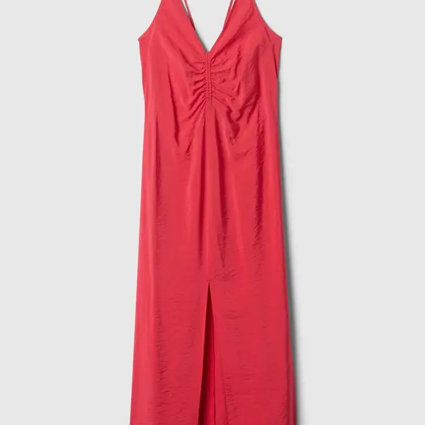 Červené dámske midi šaty na ramienka GAP