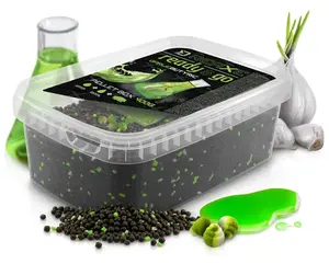 Delphin pelety reaxe ready&go pellet box + booster a nástrahy česnek-butyric 400 g