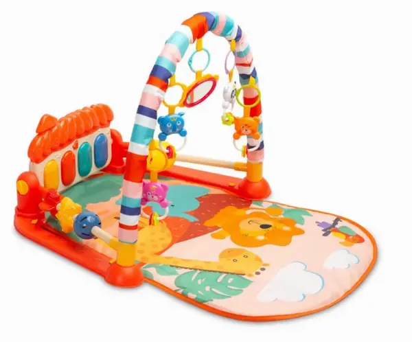 Vzdelávacia edukačná hracia podložka so zvukmi TOYZ ZOO - oranžová