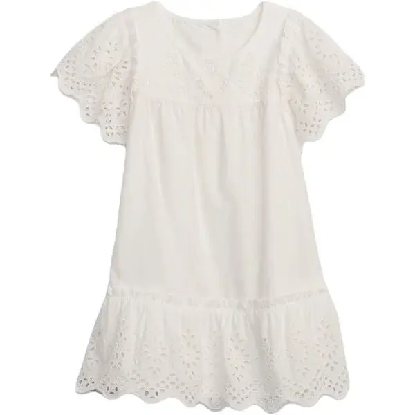 GAP BABY Dievčenské šaty, biela, veľkosť 5Y