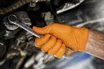 Mercator Nitrilové rukavice, extra pevné, odolné chemikáliím, velikost L, oranžové, balení 4 ks Velikost: XL