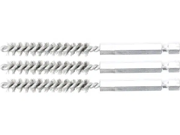 BGS technic Sada kartáčů na vrtačku, 8 mm, 6hranné 1/4", ocelové, 3 ks - BGS 3078-8-S Velikost: 8 mm