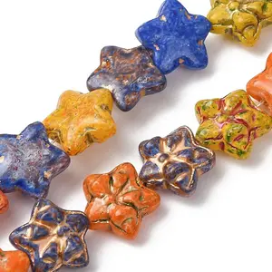 Painted Glass Beads Strands