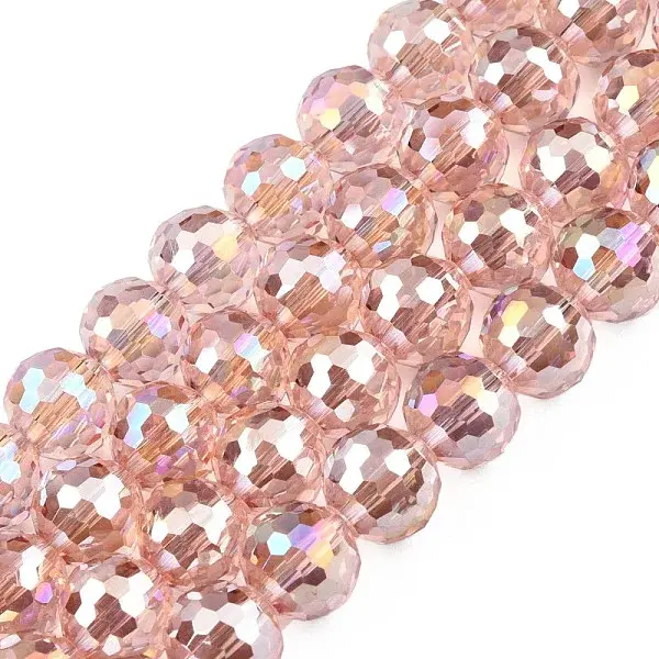 Electroplate Transparent Glass Beads Strands