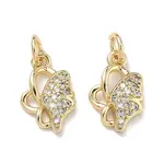 Brass Micro Pave Cubic Zirconia Pendants