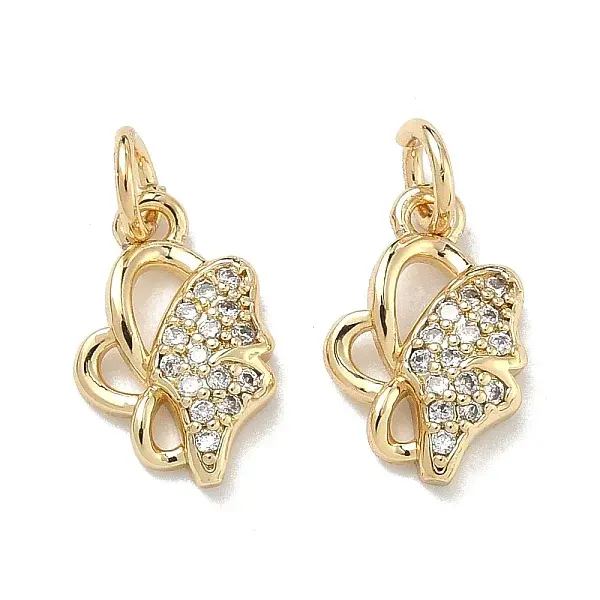 Brass Micro Pave Cubic Zirconia Pendants