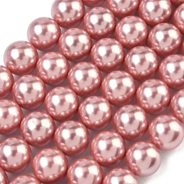 Electroplated Shell Pearl Beads Strands