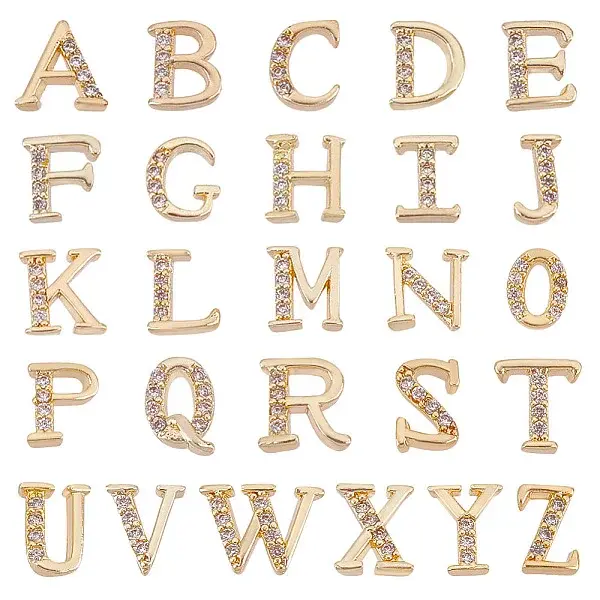 26Pcs 26 Style Brass Cabochons