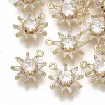 Brass Micro Pave Cubic Zirconia Pendants