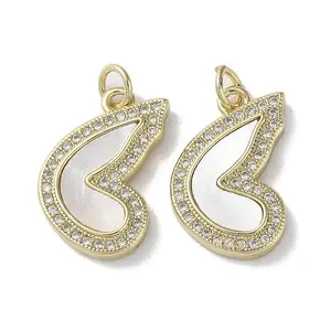 Brass Micro Pave Cubic Zirconia Pendants