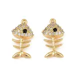 Ocean Theme Brass Micro Pave Cubic Zirconia Charms