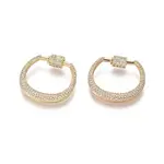 Brass Micro Pave Cubic Zirconia Screw Carabiner Lock Charms
