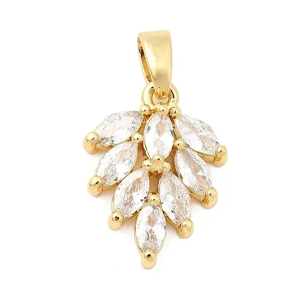 Brass Micro Pave Cubic Zirconia Pendants