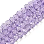 Transparent Baking Paint Glass Beads Strands