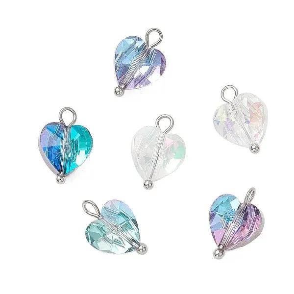 Transparent Glass Charms