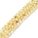 Transparent Electroplate Glass Beads Strands