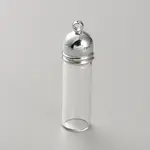 Clear Glass Wish Bottle Pendants